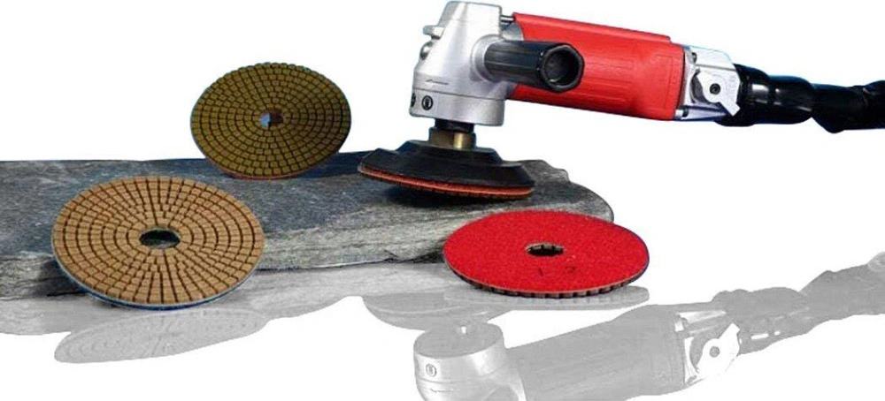 Dialead Variable Speed Rear Exhaust Pneumatic Angle Air Stone Grinder Sander Polisher for Wet Concrete Marble Polishing