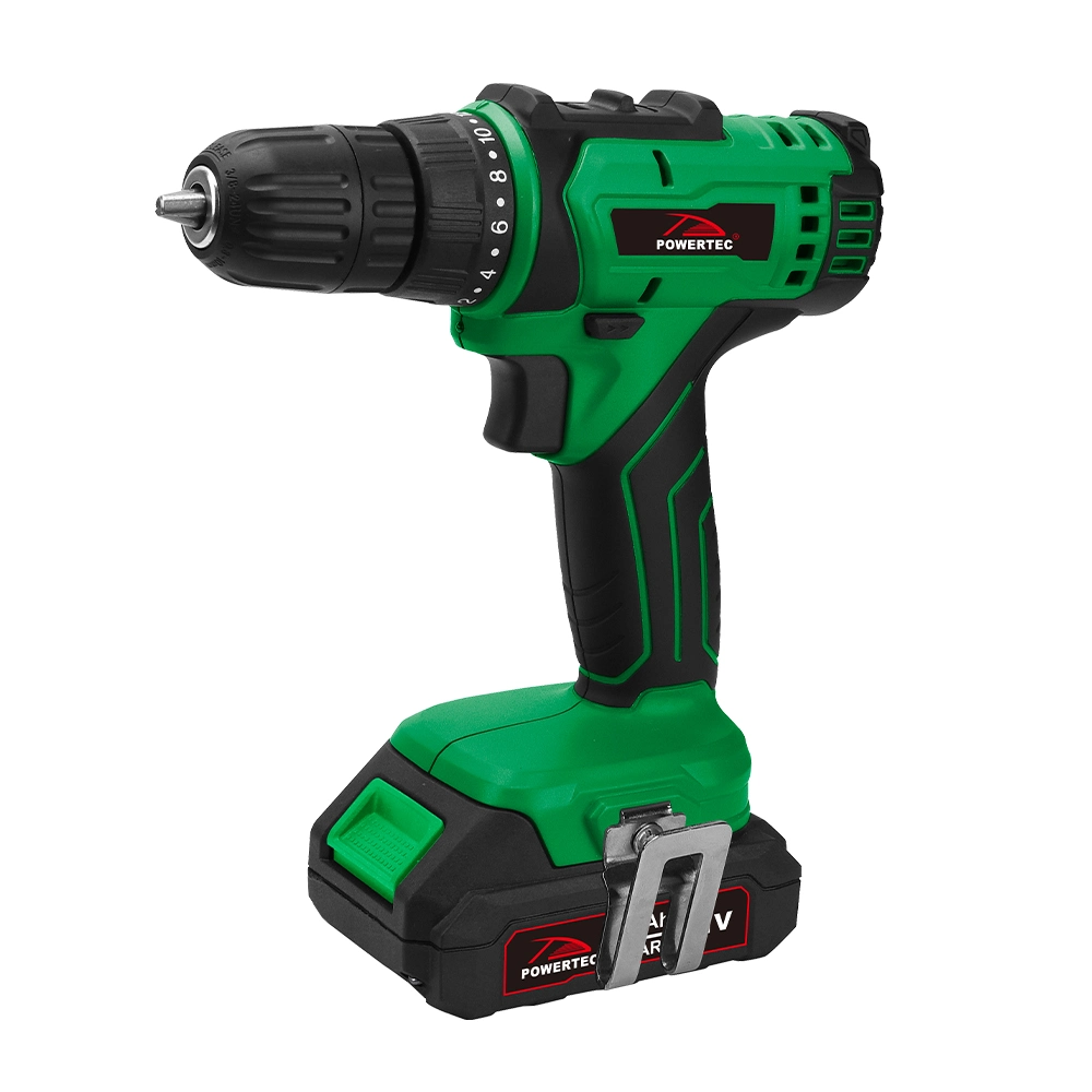 Powertec 20V Cordless Drill Cordless Power Tools Professional Drill and Screwdriver Battery Cordless Drill