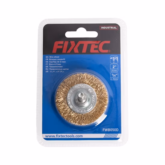 Fixtec Escova de arame de metal Aço Roall Ferramentas de roda de carbono Acessórios para ferramentas elétricas
